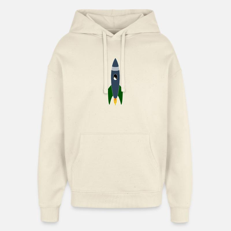 Chat dans l’espace - Sweat à capuche unisexe Stanley/Stella Oversized - écru doux