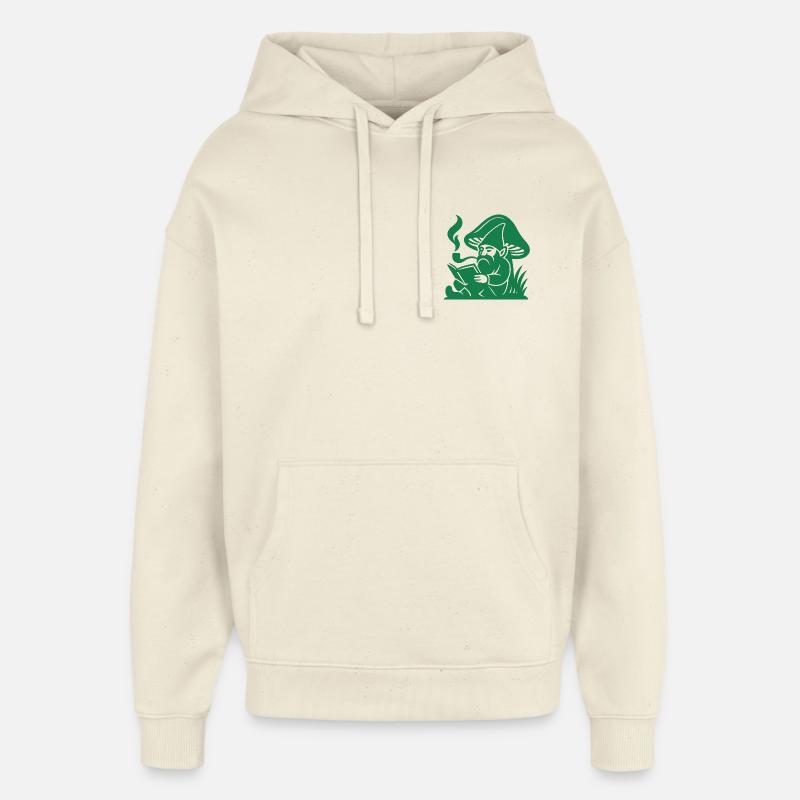 Gnome vert - Sweat à capuche unisexe Stanley/Stella Oversized - écru doux