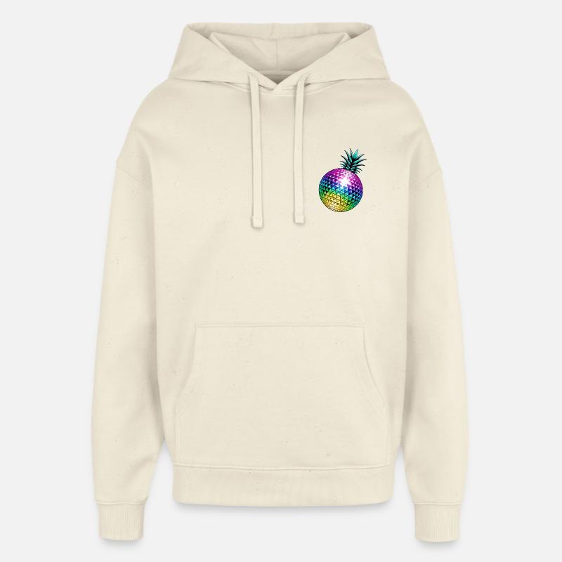 Discothèque ananas - Sweat à capuche unisexe Stanley/Stella Oversized - écru doux