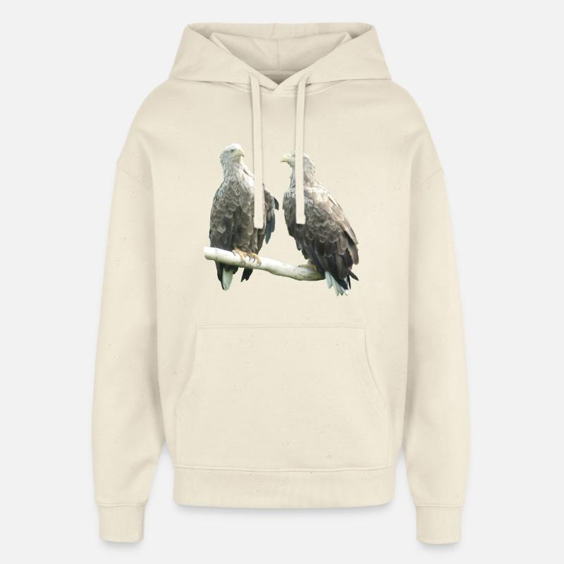 Pygargue à queue blanche - Sweat à capuche unisexe Stanley/Stella Oversized - écru doux