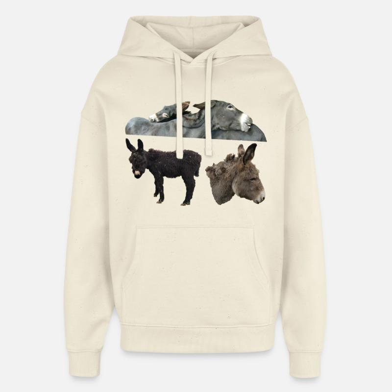 Âne - Sweat à capuche unisexe Stanley/Stella Oversized - écru doux