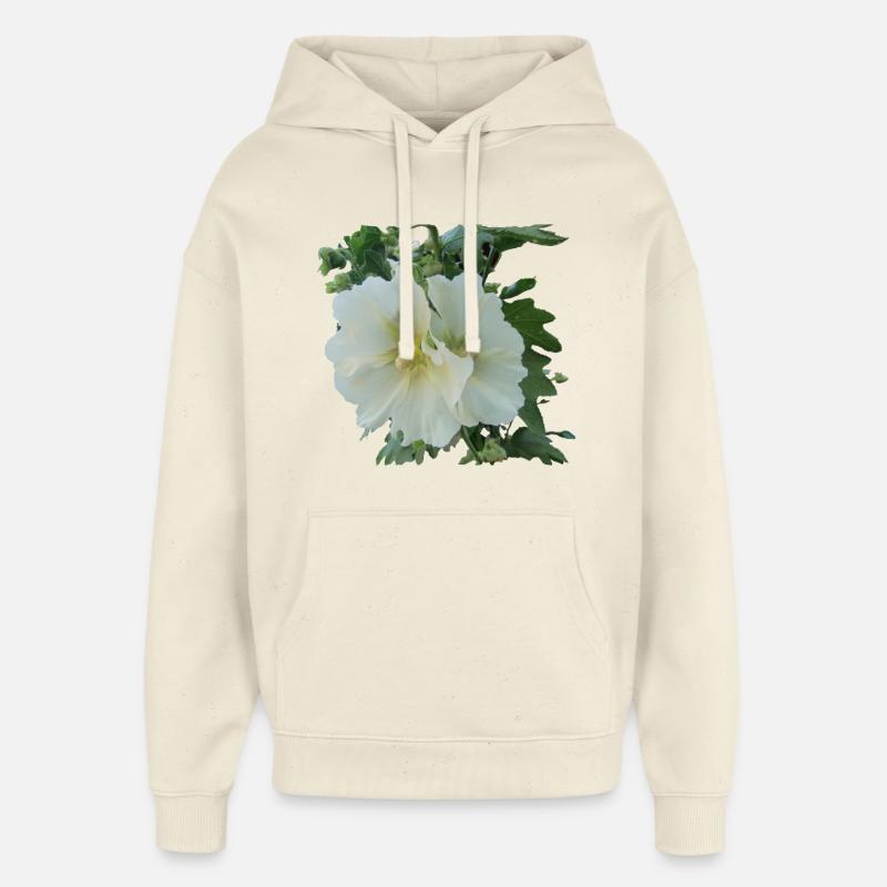 Rose trémière - Sweat à capuche unisexe Stanley/Stella Oversized - écru doux