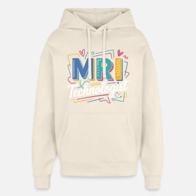 MRI Technologist Farbexplosion - Oversized Unisex Hoodie von Stanley/Stella - Natur