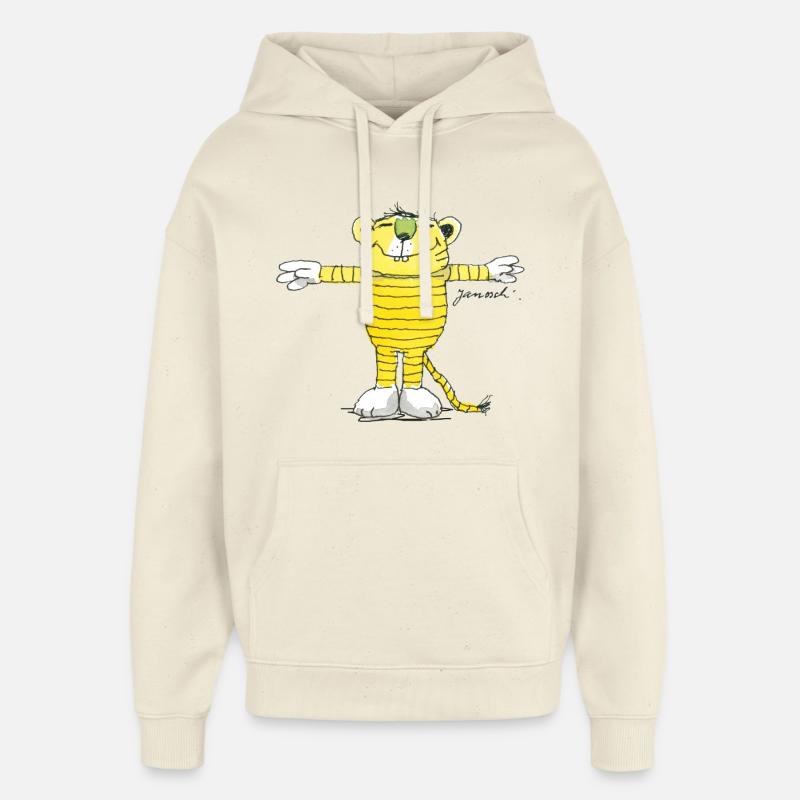 Janosch Pose Tigre - Sweat à capuche unisexe Stanley/Stella Oversized - écru doux