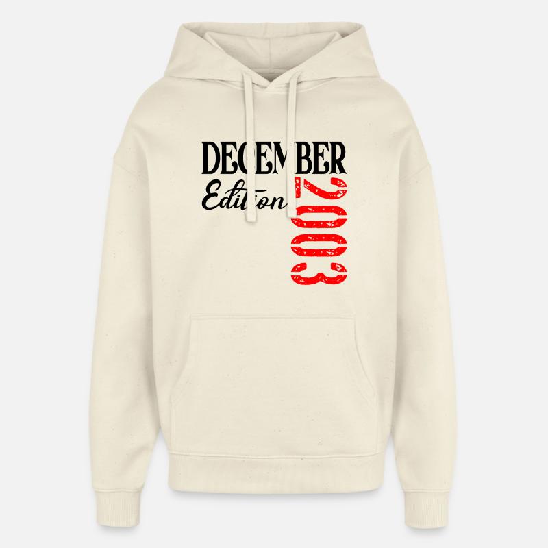 23e anniversaire - Édition décembre 2003 - Sweat à capuche unisexe Stanley/Stella Oversized - écru doux