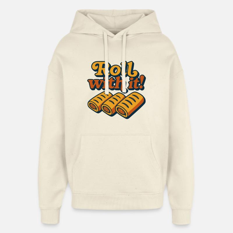 Roulez avec - Sweat à capuche unisexe Stanley/Stella Oversized - écru doux