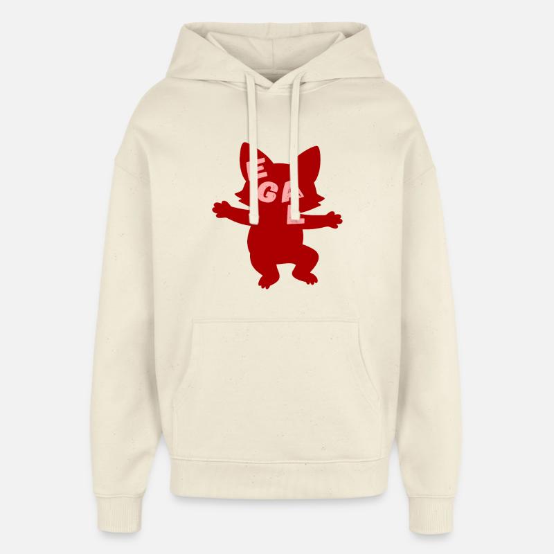 Fuchs Peu importe la légèreté - Sweat à capuche unisexe Stanley/Stella Oversized - écru doux