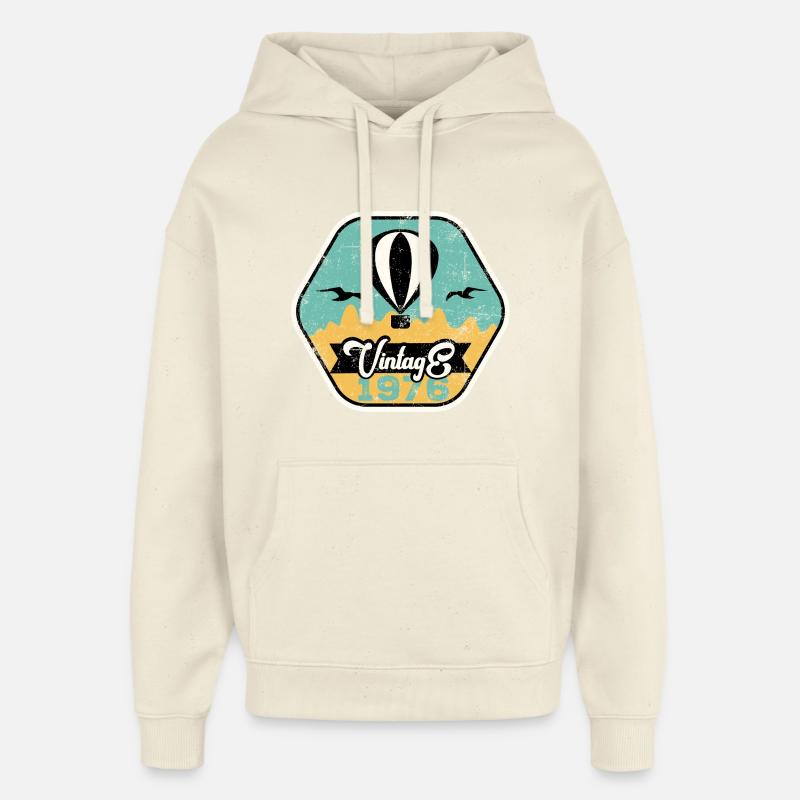 Millésime 1976 - Sweat à capuche unisexe Stanley/Stella Oversized - écru doux