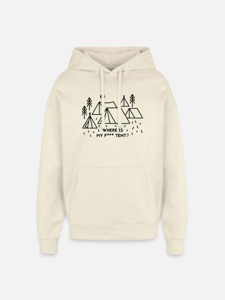 Where is my tent? - Oversized Unisex Hoodie von Stanley/Stella - Natur