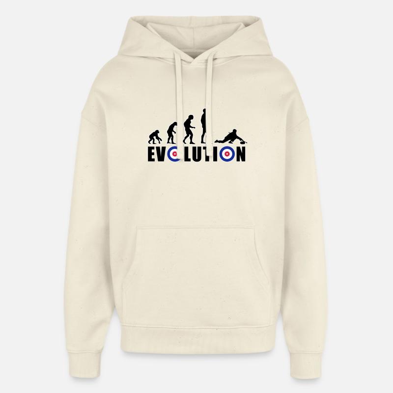 EVOLUTION CURLING Curling Gift Winter - Oversized Unisex Hoodie by Stanley/Stella - soft Ecru