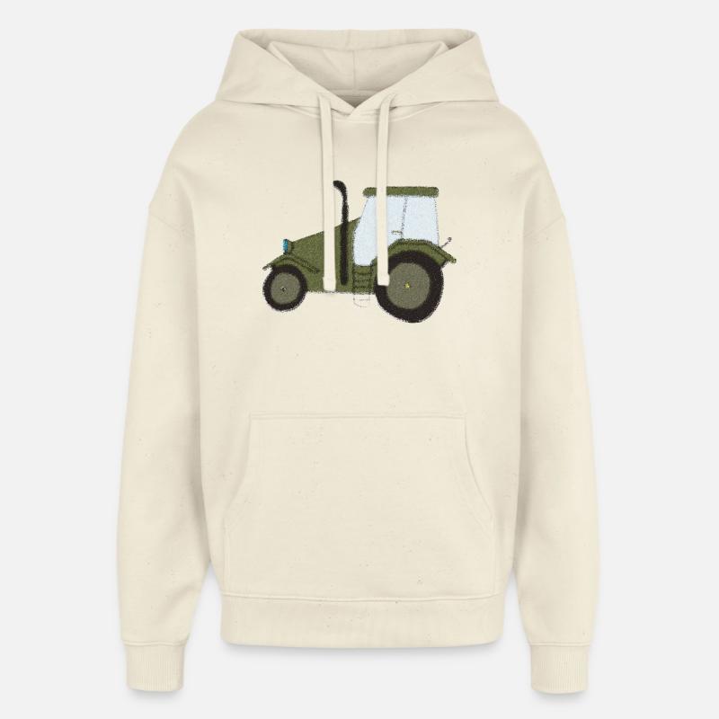 traktor oldtimer impressionismus - Oversized Unisex Hoodie von Stanley/Stella - Natur