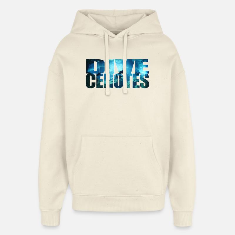 Dive Cenotes - Diving in Cenotes - Oversized Unisex Hoodie by Stanley/Stella - soft Ecru