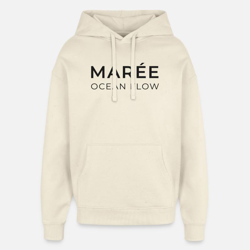 Marée Ocean Flow Wave Art - Sweat à capuche unisexe Stanley/Stella Oversized - écru doux