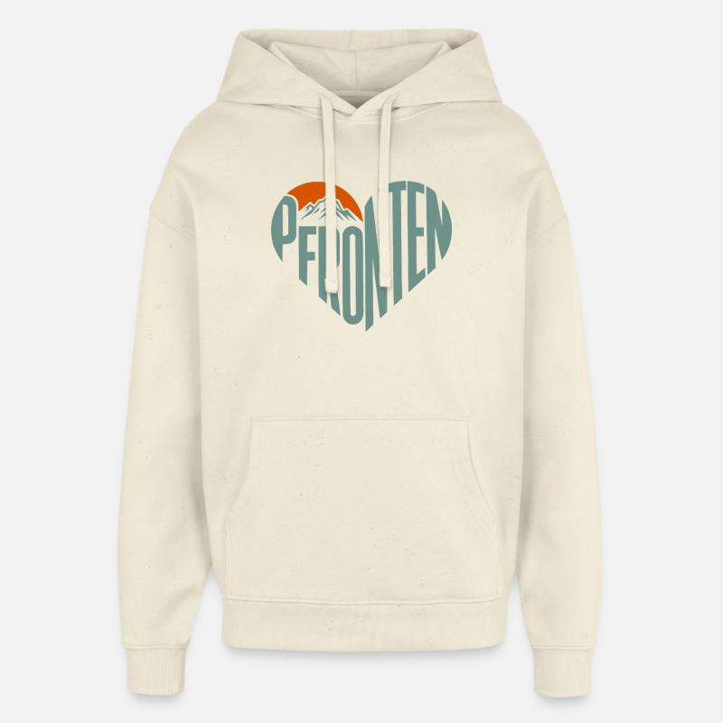 Pfronten Bergherz Design d’extérieur - Sweat à capuche unisexe Stanley/Stella Oversized - écru doux