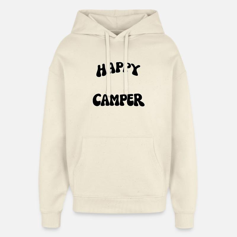 Lettrage de camping joyeux - Sweat à capuche unisexe Stanley/Stella Oversized - écru doux