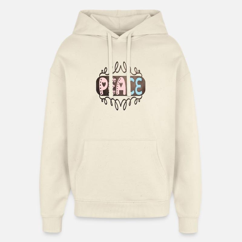Paix - Sweat à capuche unisexe Stanley/Stella Oversized - écru doux