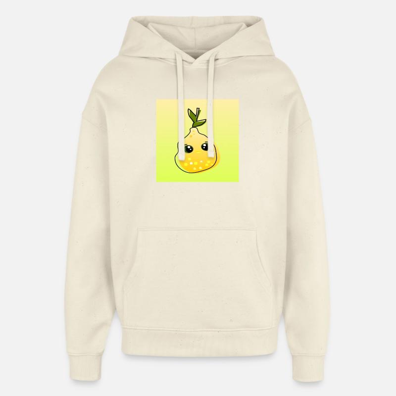 Citron citron mad - Hættetrøje unisex Stanley/Stella Oversized - blød ecru