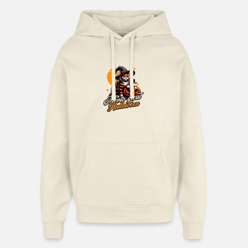 Meow-gical Halloween Katze - Oversized Unisex Hoodie von Stanley/Stella - Natur