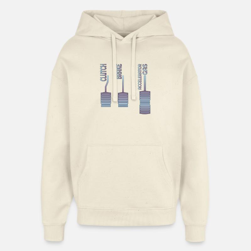 GAZ D’ACCÉLÉRATEUR DE FREIN D’EMBRAYAGE - Sweat à capuche unisexe Stanley/Stella Oversized - écru doux