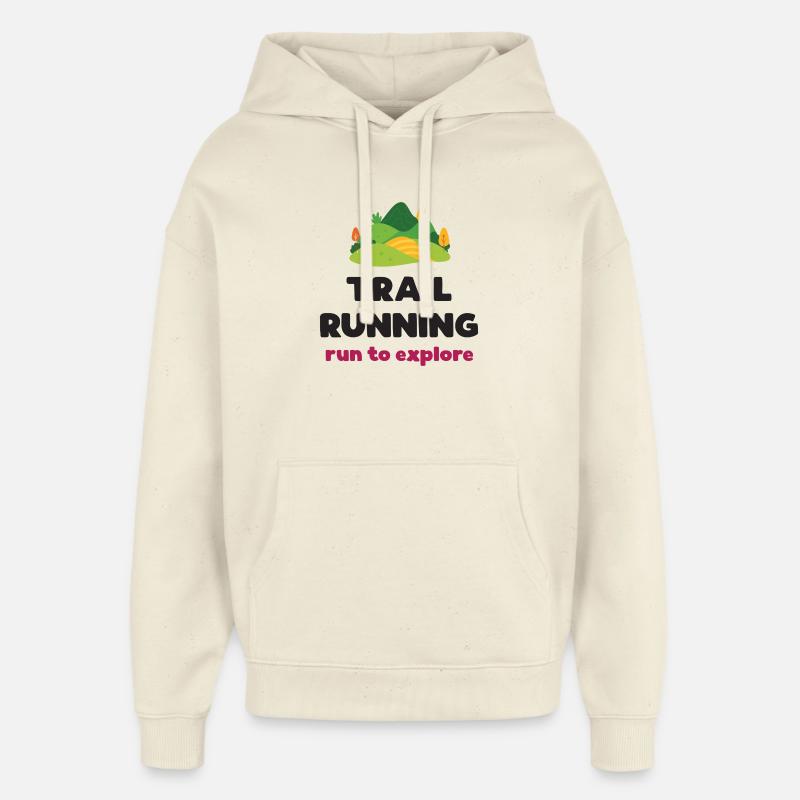 Trail Running - Courir pour explorer - Sweat à capuche unisexe Stanley/Stella Oversized - écru doux
