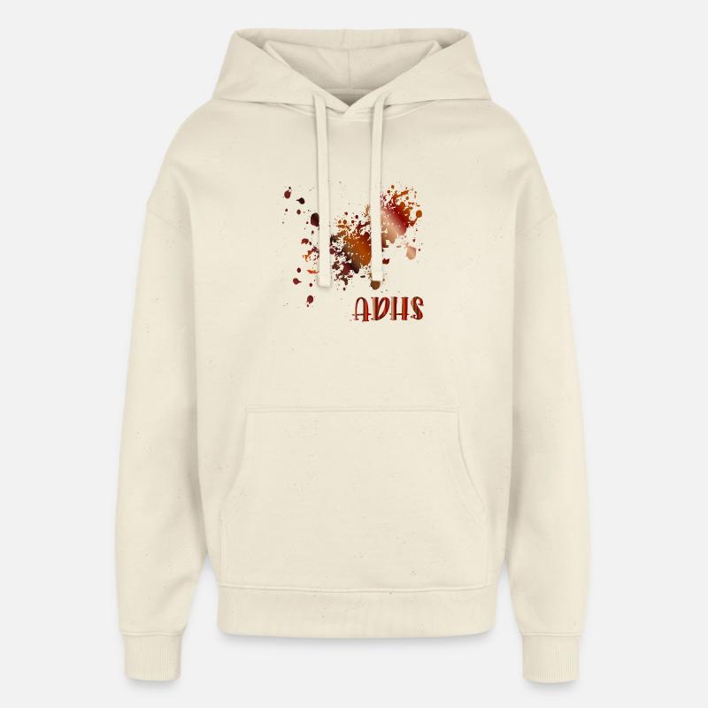 TDAH - REPÉRER LE CHAOS - Sweat à capuche unisexe Stanley/Stella Oversized - écru doux