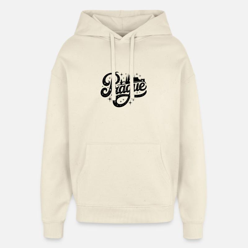 Prague - Conception de souvenirs - Sweat à capuche unisexe Stanley/Stella Oversized - écru doux