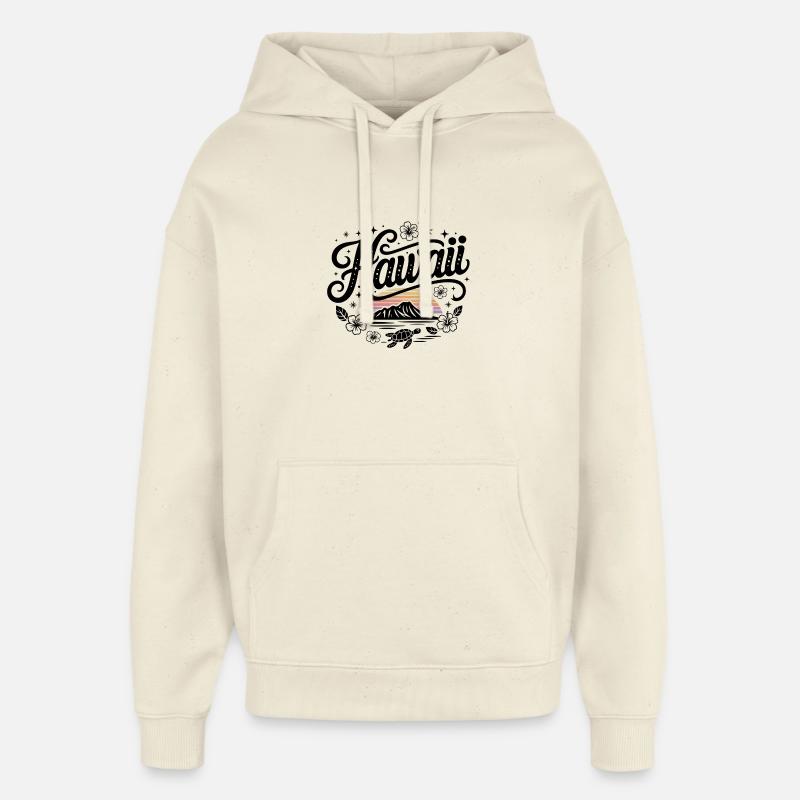 Hawaï - Souvenir USA State Design - Sweat à capuche unisexe Stanley/Stella Oversized - écru doux