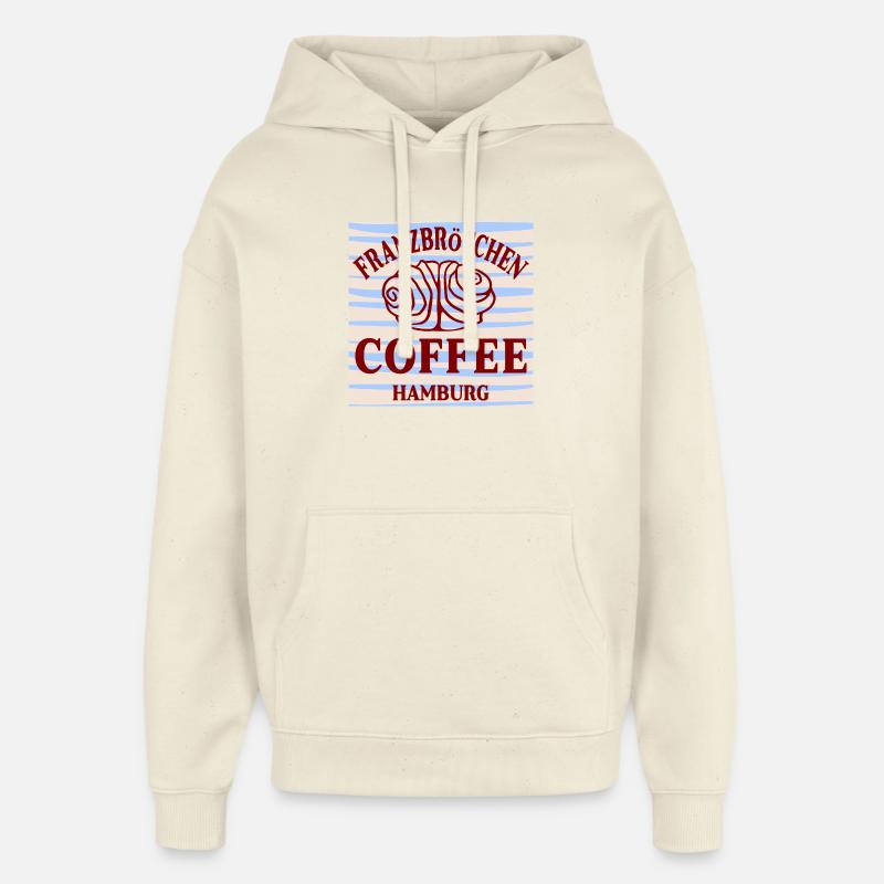 FRANZBRÖTCHEN CAFÉ DE HAMBOURG - Sweat à capuche unisexe Stanley/Stella Oversized - écru doux