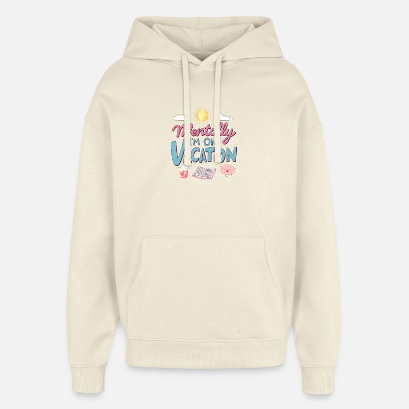 Mentally Somewhere Else Retro Design - Oversized Unisex Hoodie von Stanley/Stella - Natur