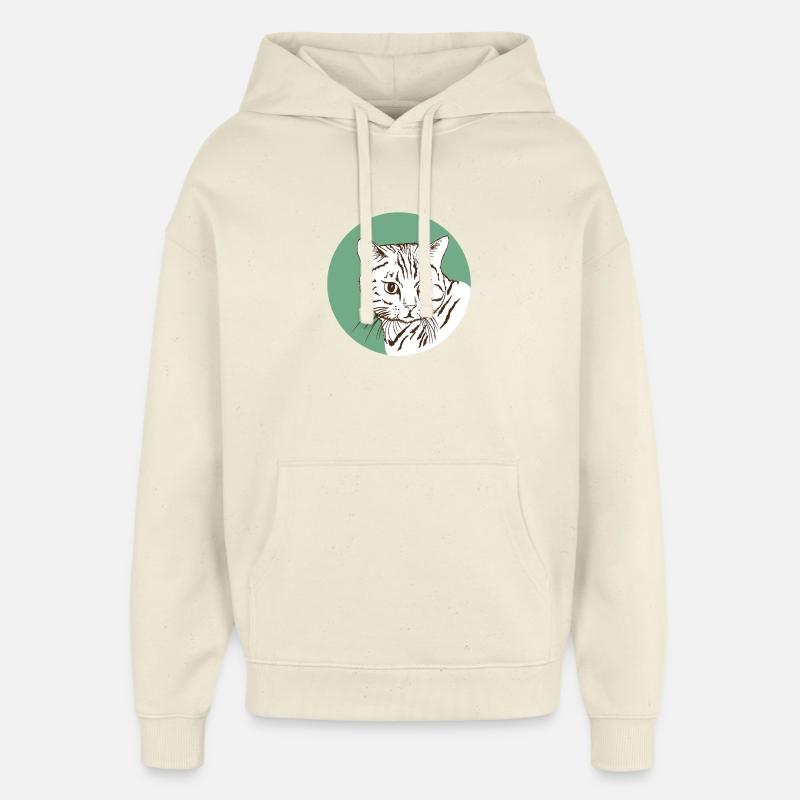 Chat - Sweat à capuche unisexe Stanley/Stella Oversized - écru doux