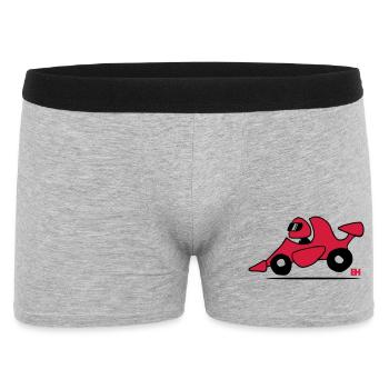 Rennwagen - Männer Boxer Shorts - Grau meliert - Vorne