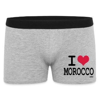 J'aime le maroc - couleurs personnalisables - Boxer Homme - gris chiné - Devant