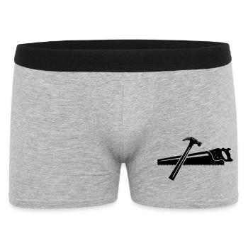 Un marteau et une scie - Boxer Homme - gris chiné - Devant