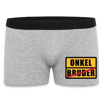 Bruder - Onkel - Männer Boxer Shorts - Grau meliert - Vorne