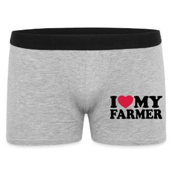 I love my farmer - Boxer Homme - gris chiné - Devant