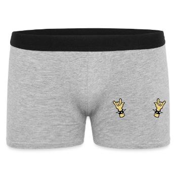 Devil horns Metal Sign Two Finger Sign - Männer Boxer Shorts - Grau meliert - Vorne