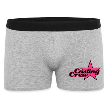 Casting Crew | Star | Stern - Men's Boxer Shorts - heather grey - Front