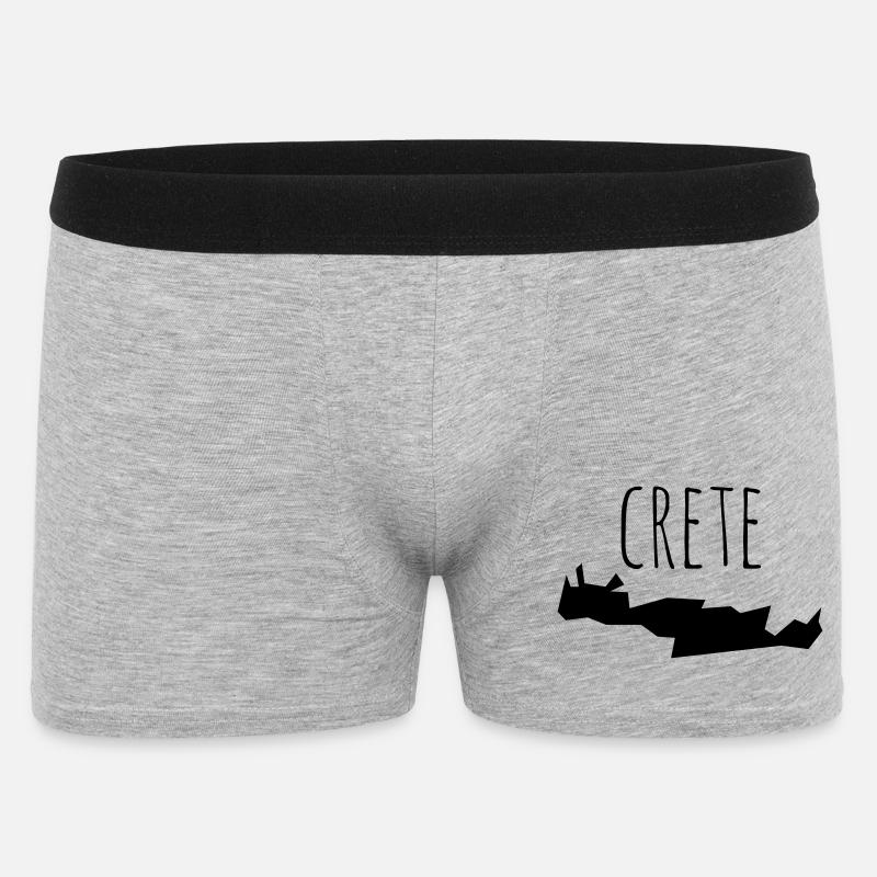 crete - Boxer Homme - gris chiné
