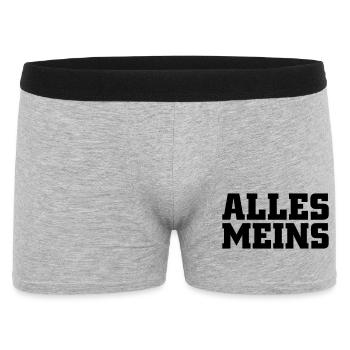 Alles meins - Männer Boxer Shorts - Grau meliert - Vorne