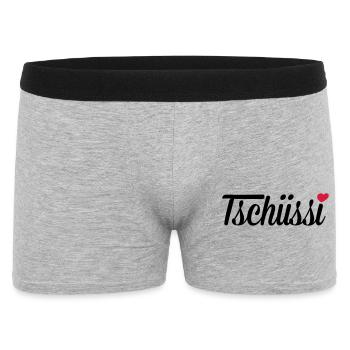 Tschüssi Herz - Männer Boxer Shorts - Grau meliert - Vorne