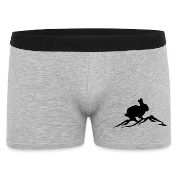 Bunny on mountain - Men's Boxer Shorts - heather grey - Front