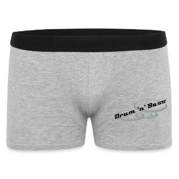 Drum 'n' Bass Design - Männer Boxer Shorts - Grau meliert - Vorne