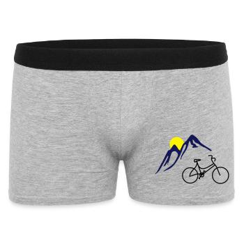 Vélo, montagnes et soleil - Boxer Homme - gris chiné - Devant