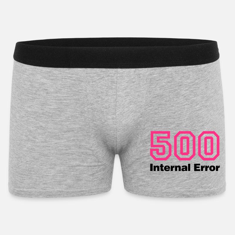 Error 500 Internal Error - Männer Boxer Shorts - Grau meliert