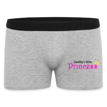 Daddy's Little Princess Rosa - Männer Boxer Shorts - Grau meliert - Vorne