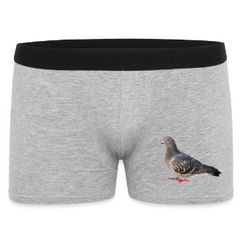 Prachtvolles Taubenporträt Farbenspiel - Männer Boxer Shorts - Grau meliert - Vorne