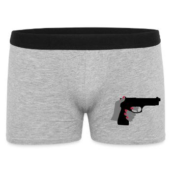 Gun - Men's Boxer Shorts - heather grey - Front