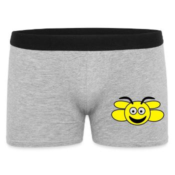 bee - Men's Boxer Shorts - heather grey - Front