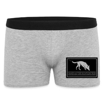 Fährtenhund - Männer Boxer Shorts - Grau meliert - Vorne