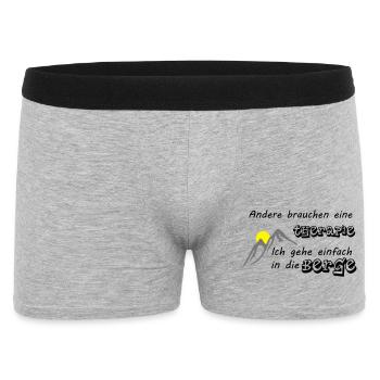 Berge Therapie - Männer Boxer Shorts - Grau meliert - Vorne